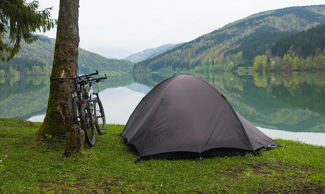 Bike phone mount and charger used for your bike camping trip